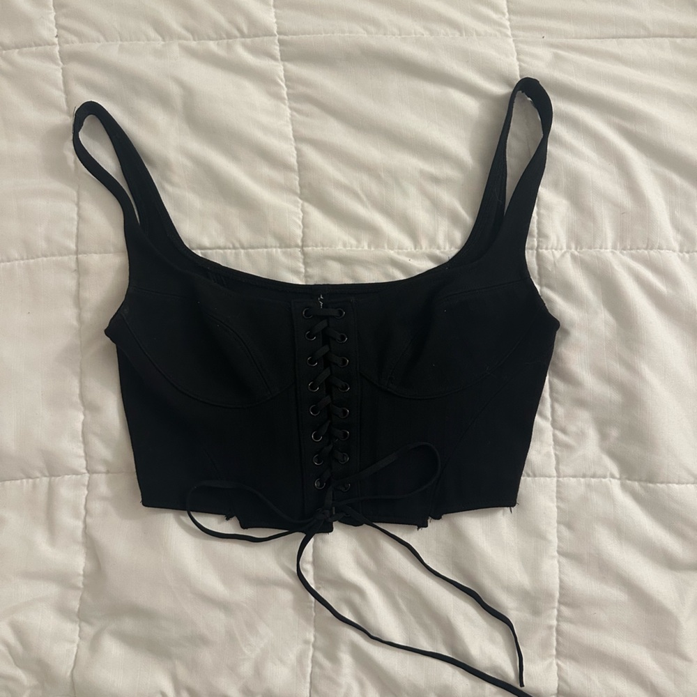 Urban outfitters lace up corset top